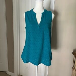 Teal Sleeveless Women's Top